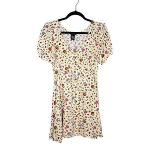 Hot Topic Babydoll Dress Size S Goblincore Mushroom Frogs‎ Butterflies Nature